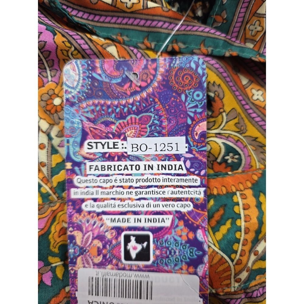 Boho Paisley Wide Leg Jumpsuit Made In India One Size M/L Festival Resort - Picture 8 of 11